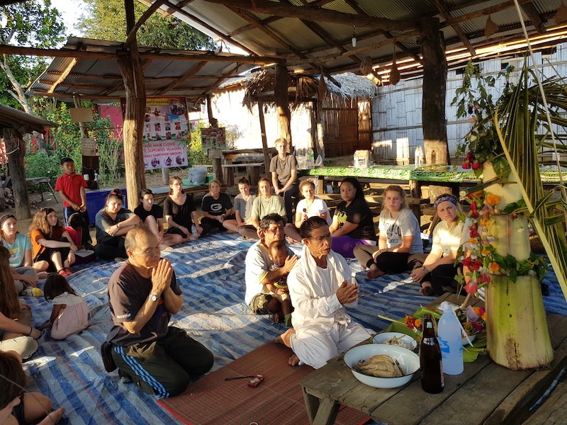 Local ceremony in a village