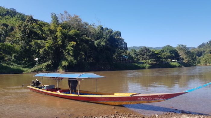 Local boat on the Kok River